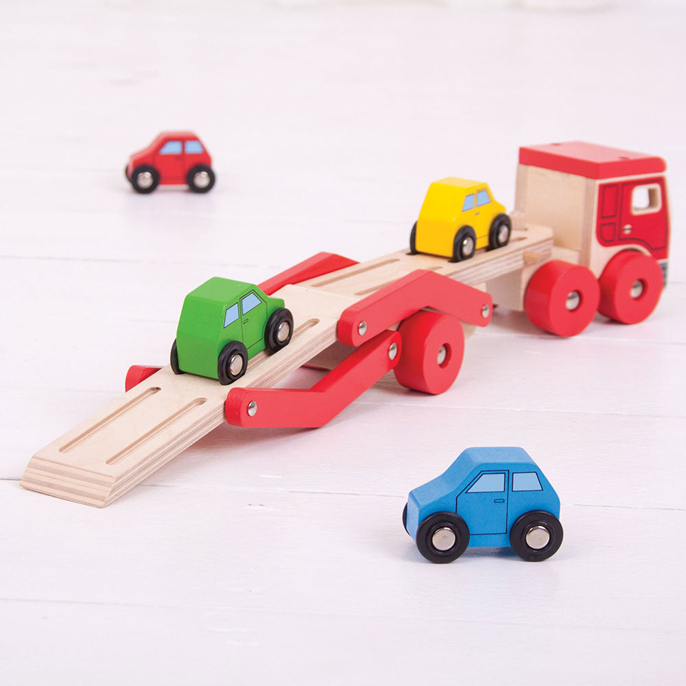 Bigjigs Wooden Toy Transporter Lorry