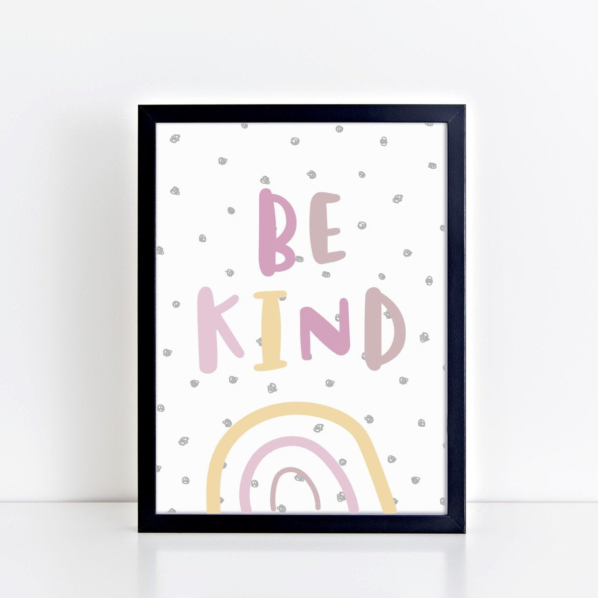 The Little Jones Be Kind Print - Pinks