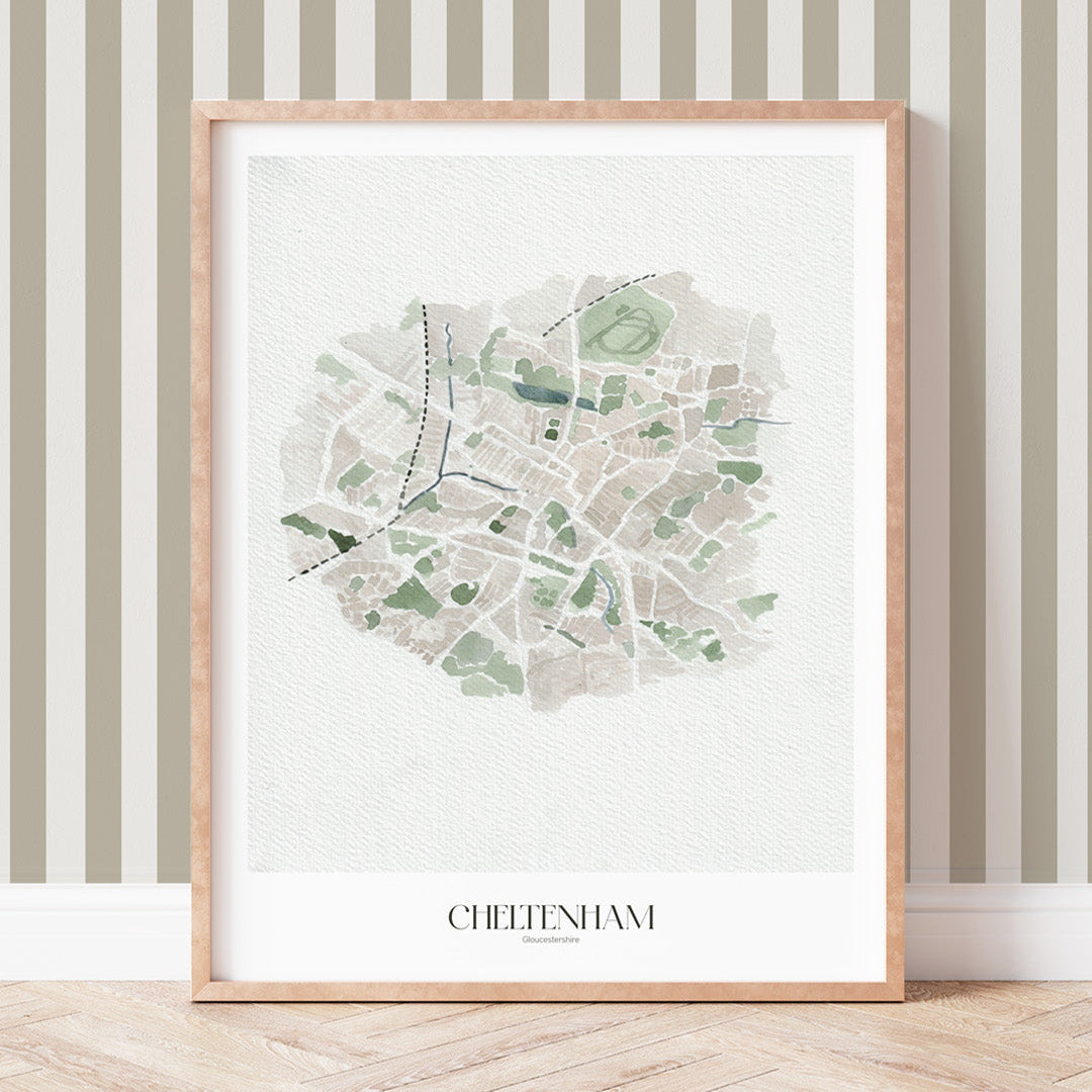 Lion & The Pear Cheltenham Street - Map Art Print