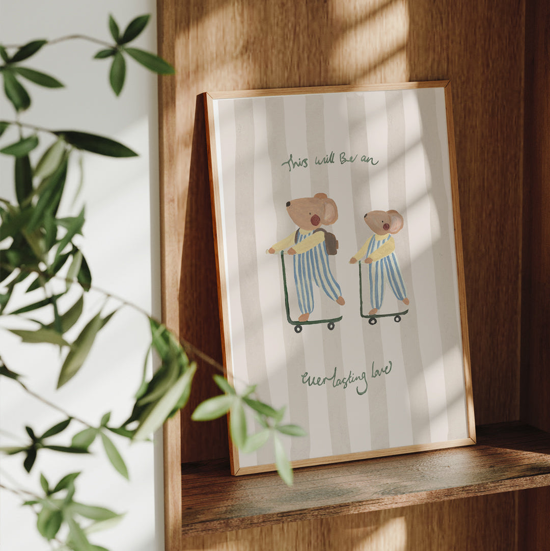 Lion & The Pear Everlasting Love - Mice Brothers Art Print