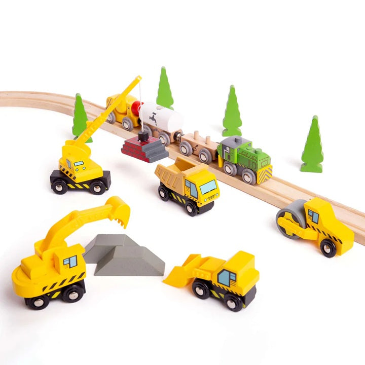 Bigjigs Rail Wooden Site Vehicles