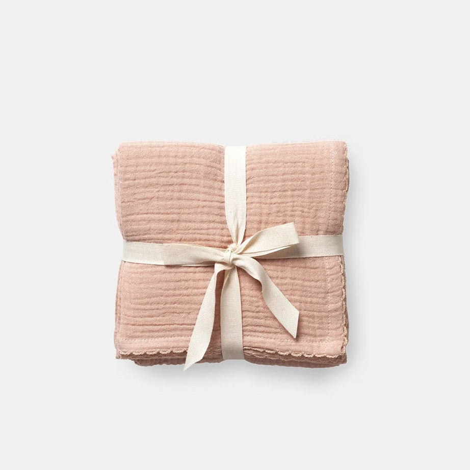 Dear April Mio 3-Pack Organic Muslin Cloths - Apple Blossom