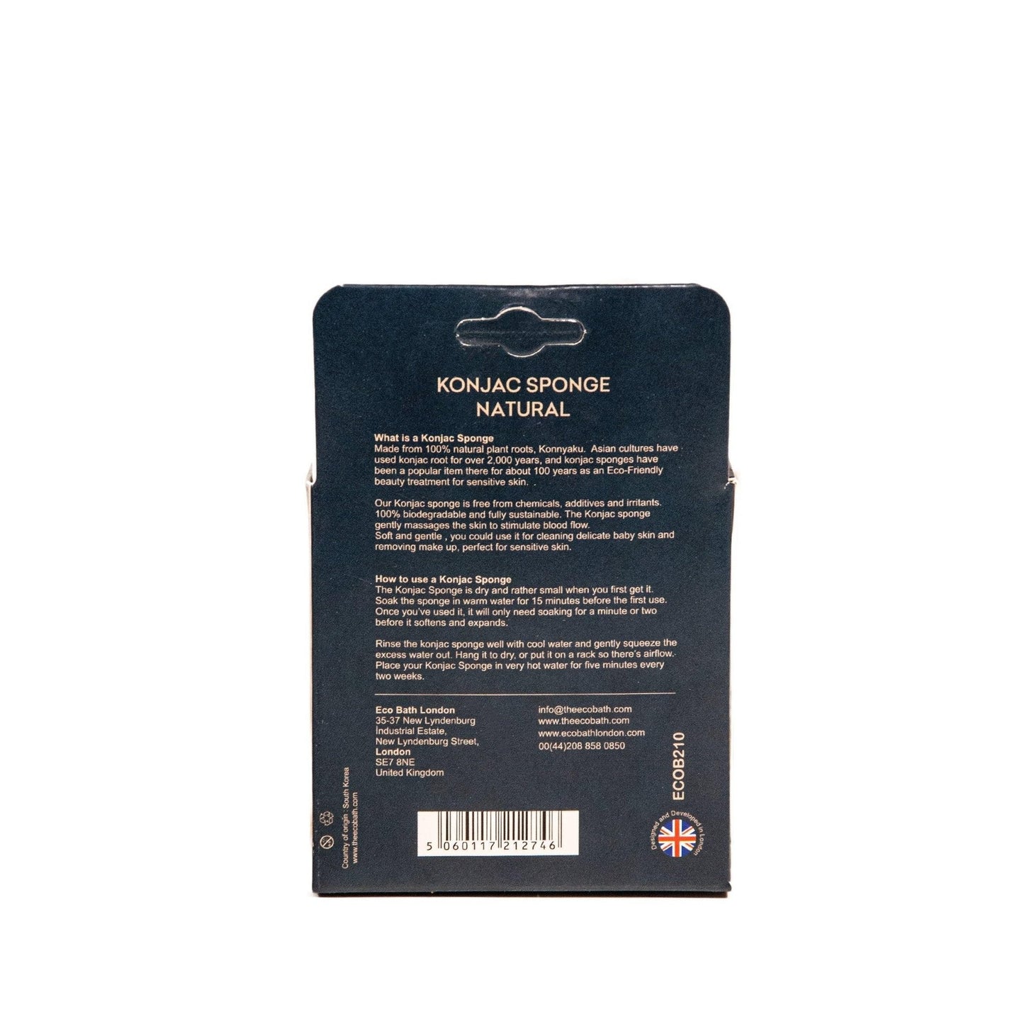 Eco Bath London Konjac Sponge - Natural