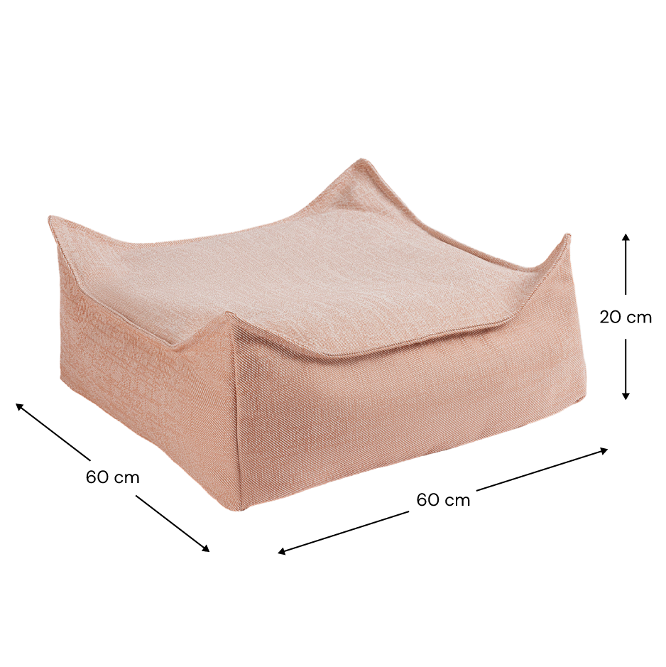 Wigiwama Outdoor Square Ottoman - Seashell