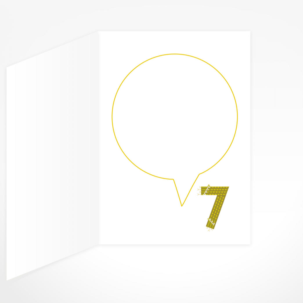 I Am Seven (Snakes) Greeting Card By The Jam Tart
