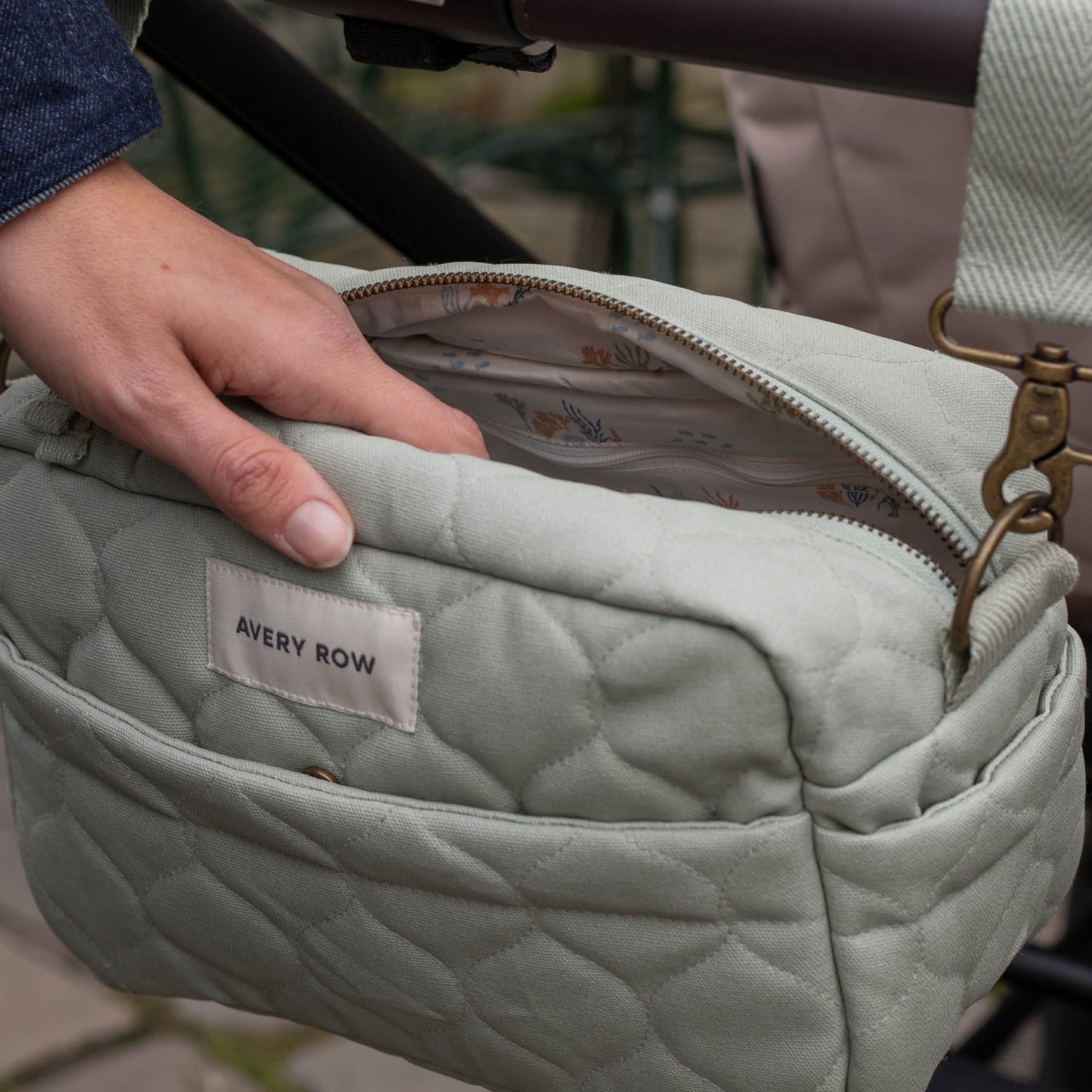 Avery Row Pram Organiser Bag - Sage