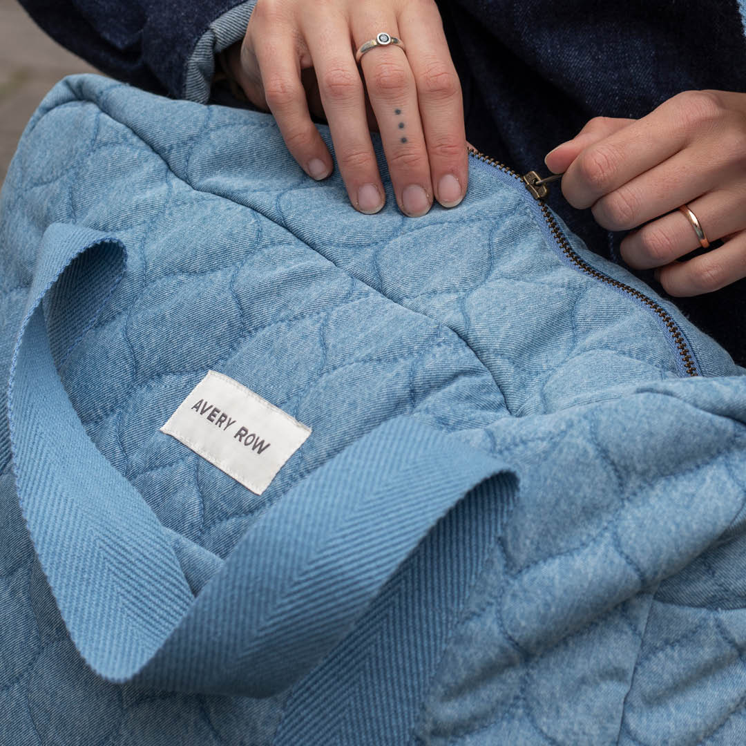 Avery Row Baby Changing Bag with Pram Clips - Denim