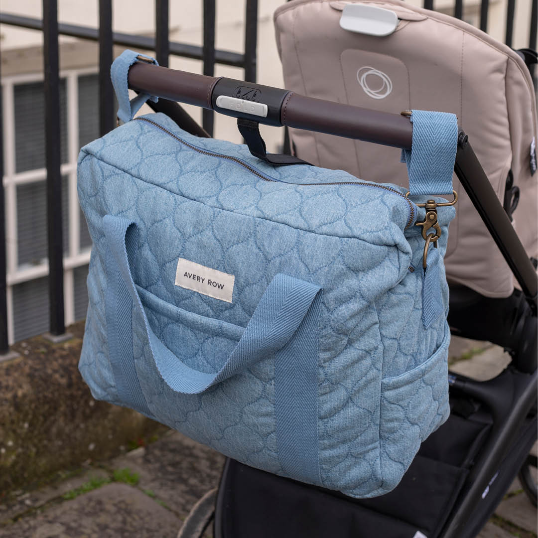 Avery Row Baby Changing Bag with Pram Clips - Denim