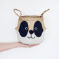 Bellybambino Panda Seagrass Basket - Small