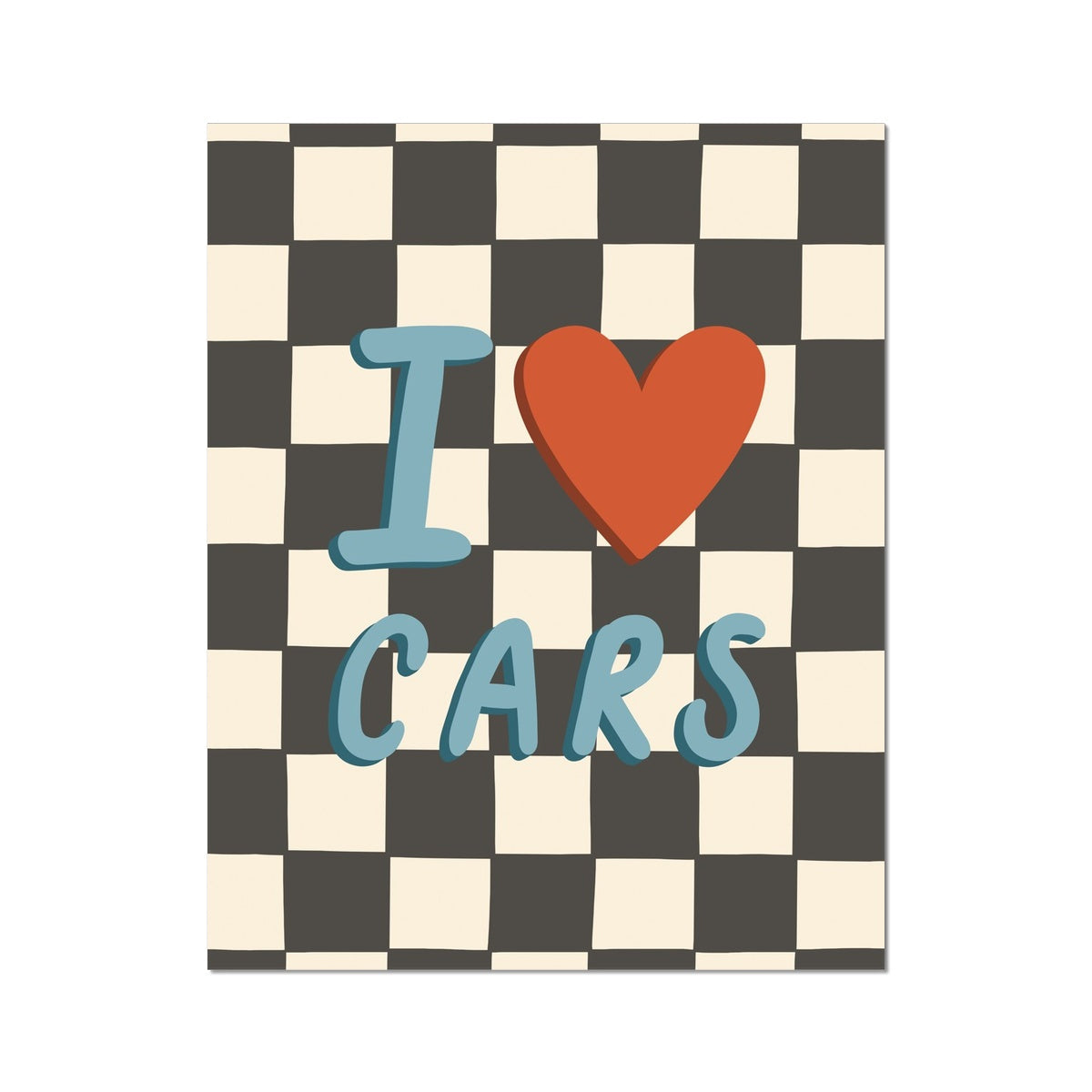 Kid of the Village I Love Cars Art Print