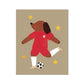 Kid of the Village Footie Pup Art Print - Red