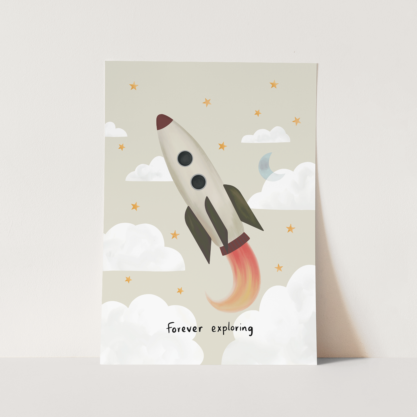 Kid of the Village Forever Exploring Art Print - Stone