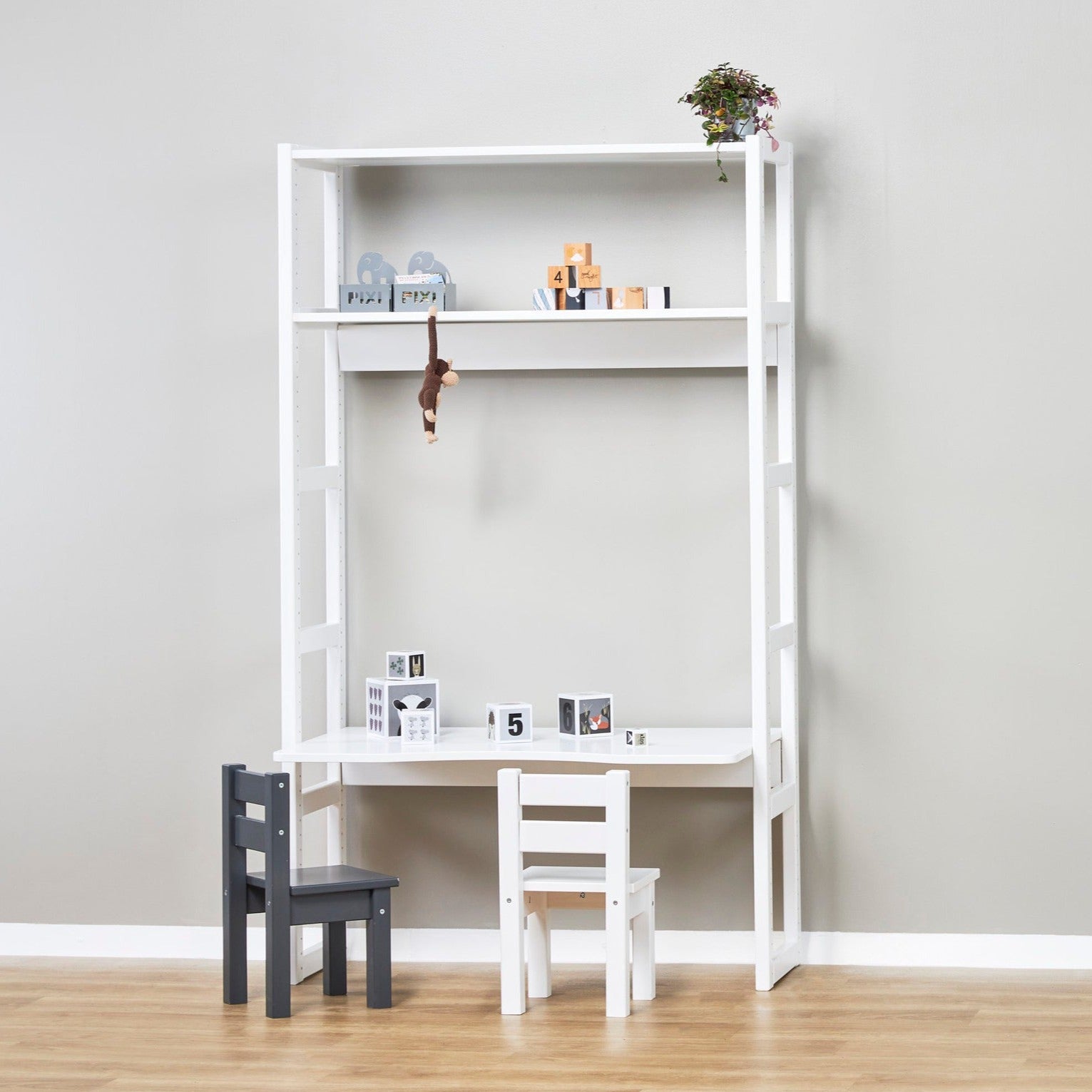 Hoppekids 'Storey' Shelving Unit - 2 Shelves & Desk (2 Shelf Sizes Available)