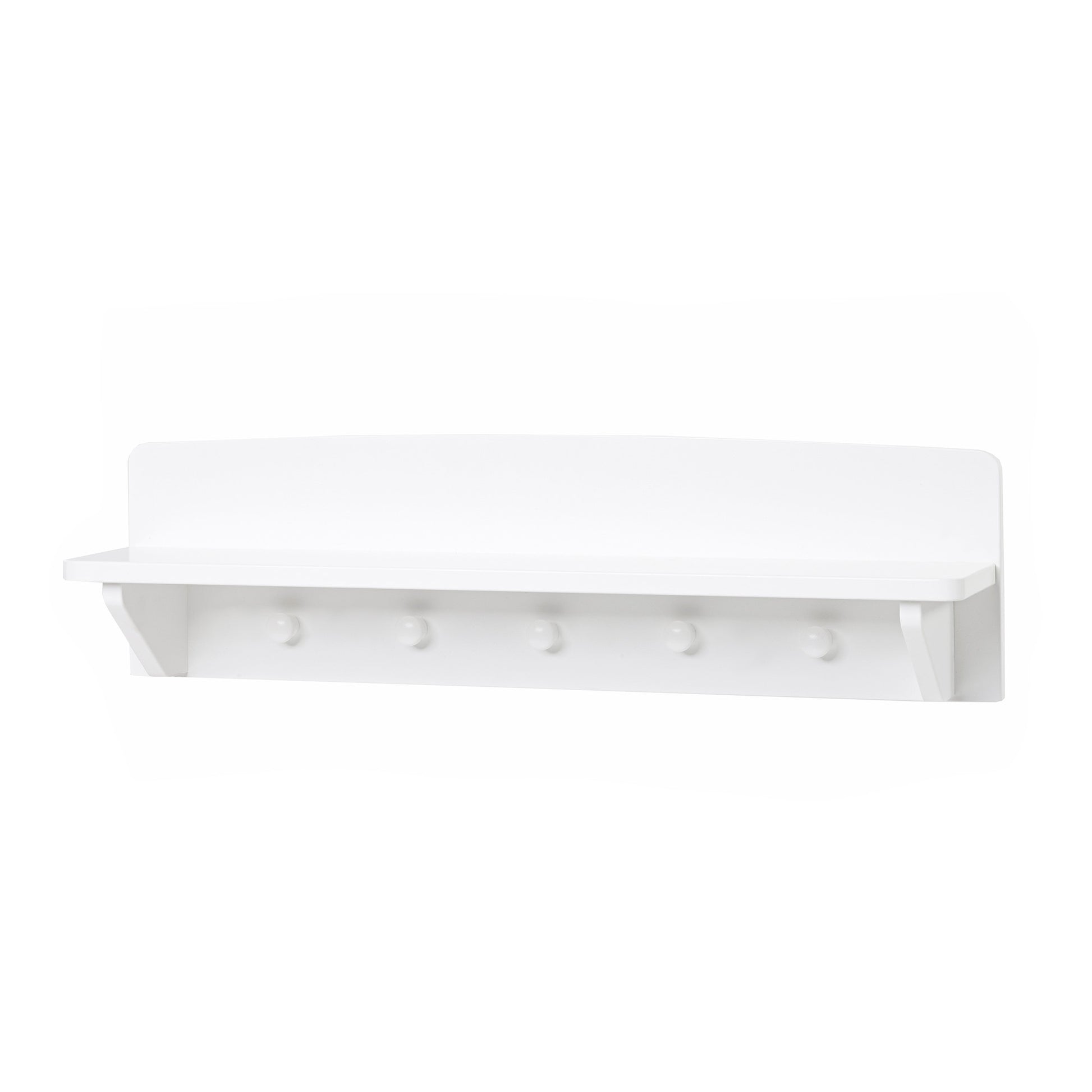Hoppekids Shelf with Hooks - White