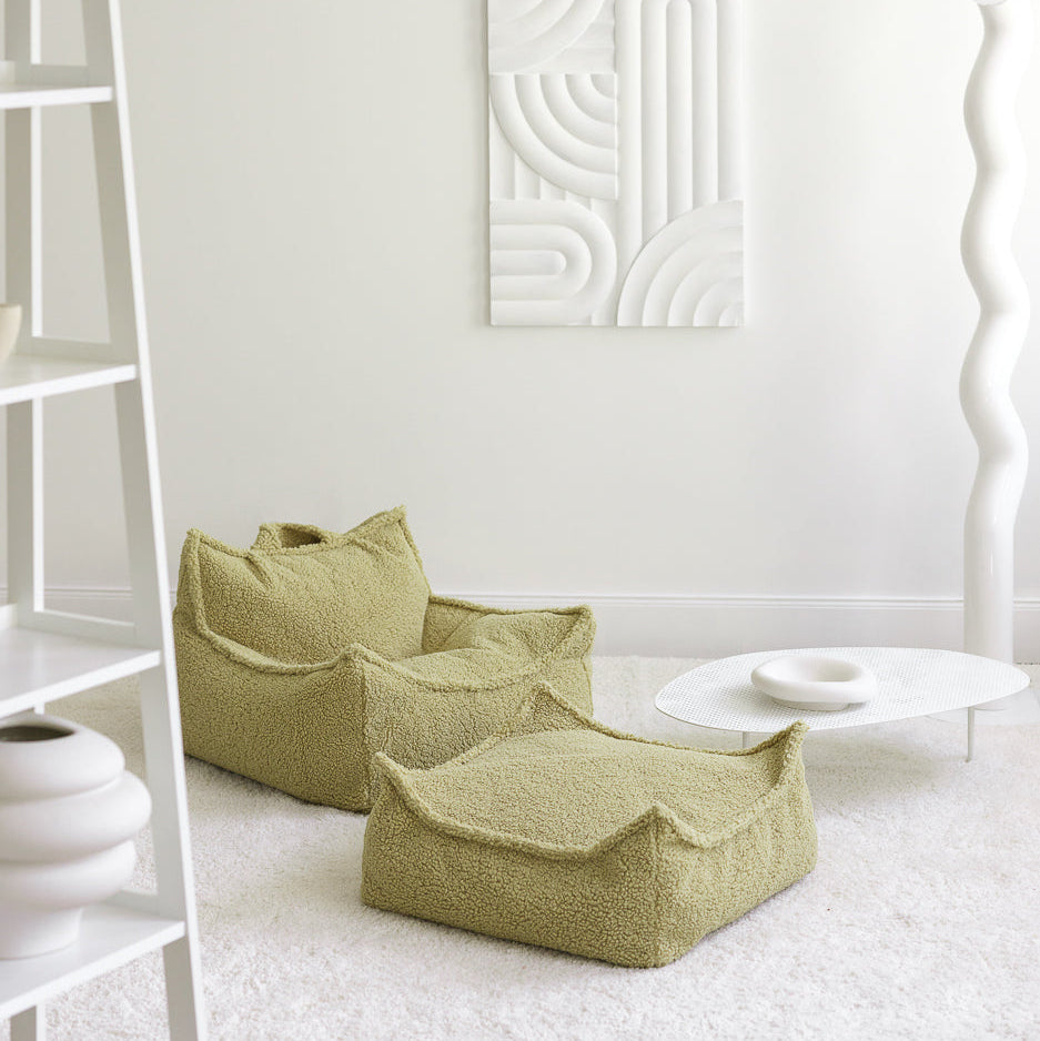 Wigiwama Beanbag Chair & Ottoman Set - Matcha