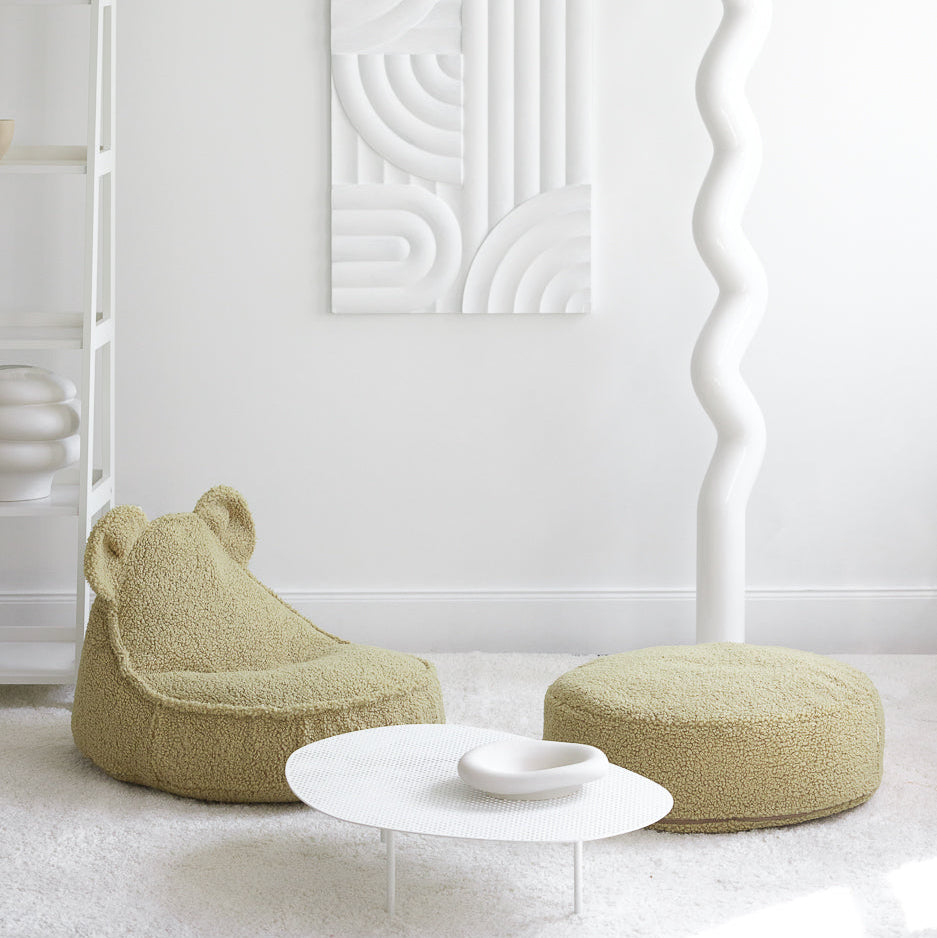 Wigiwama Bear Beanbag & Ottoman Set - Matcha