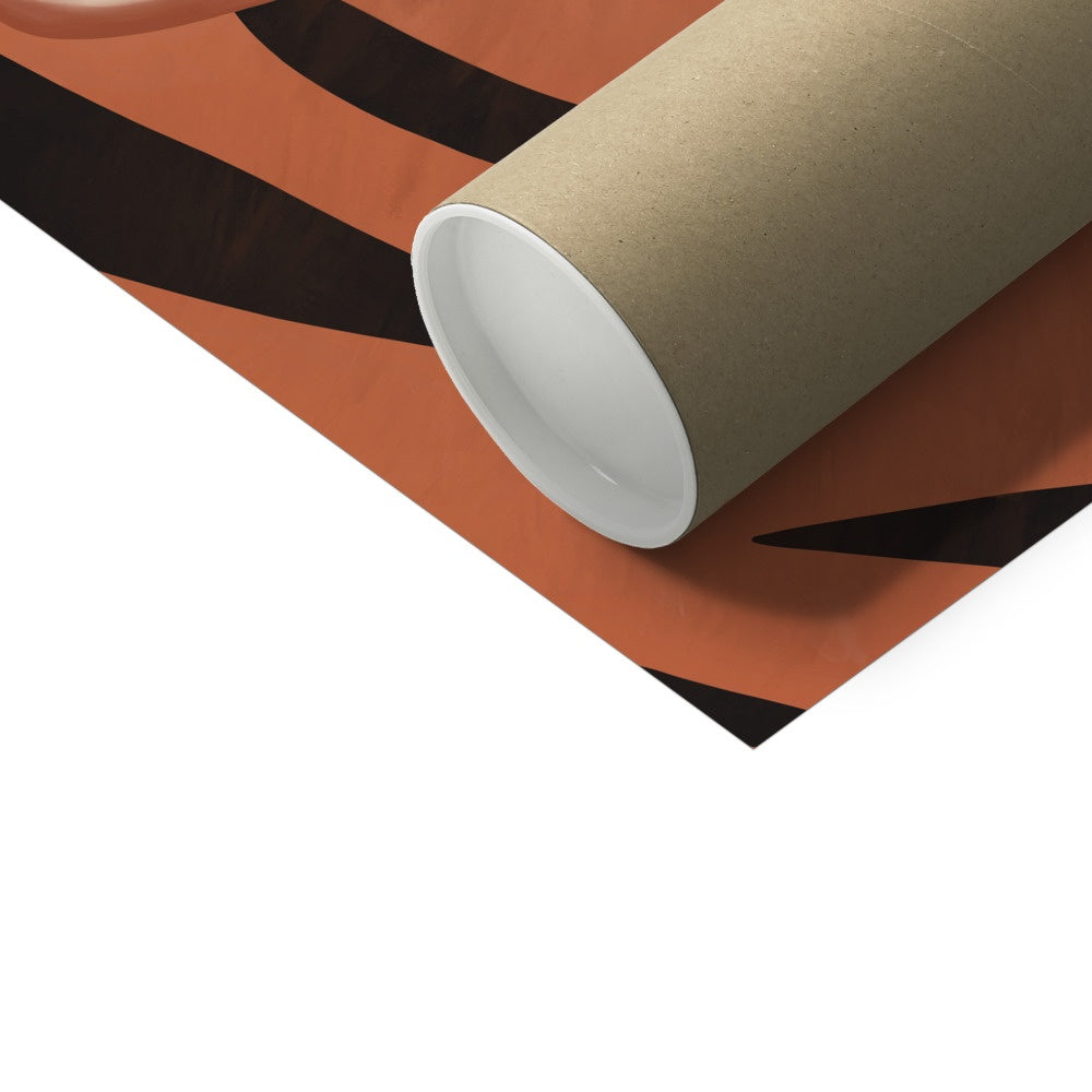 Kid of the Village Roar Tiger Art Print - Stone