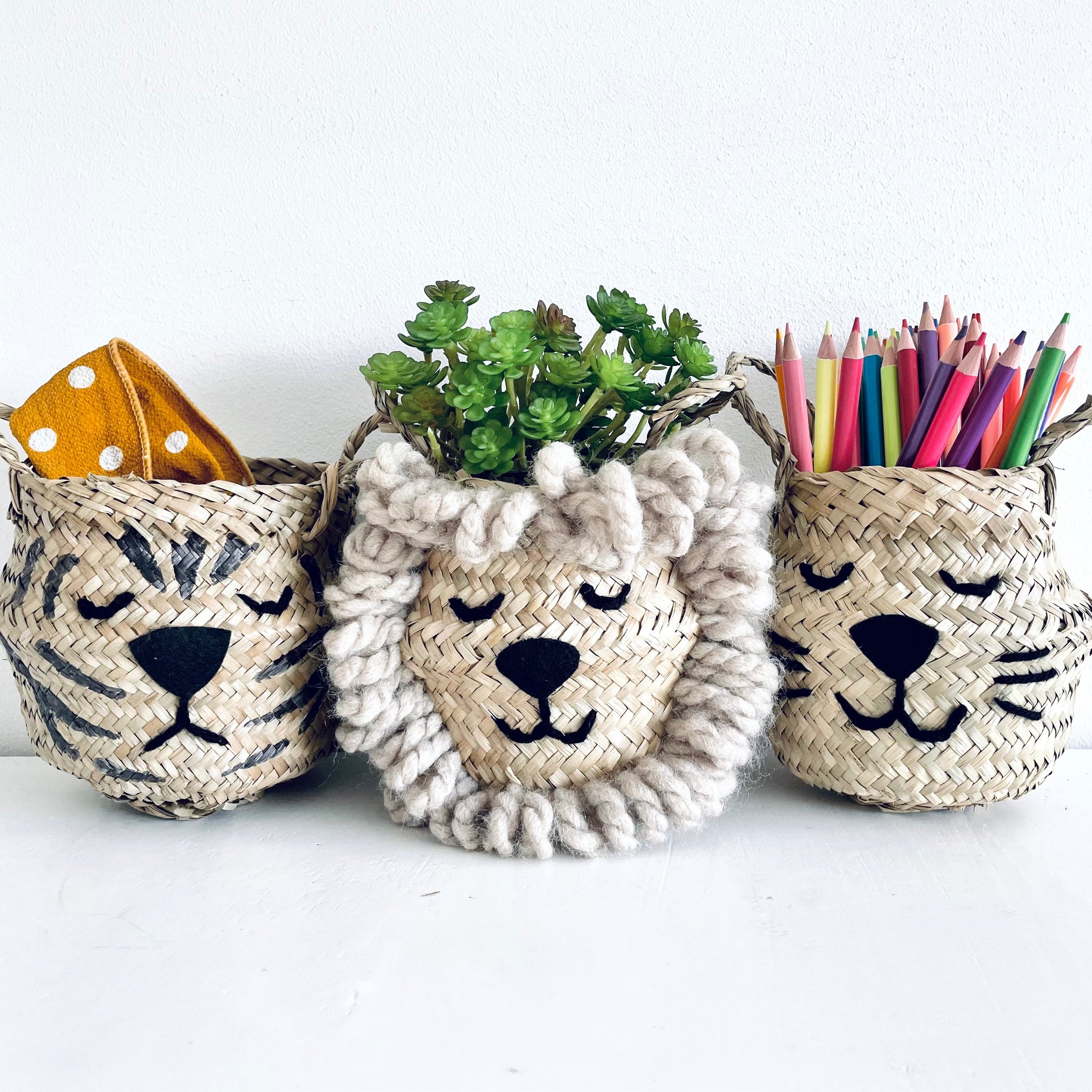 Bellybambino Natural Lion Seagrass Basket - Mini