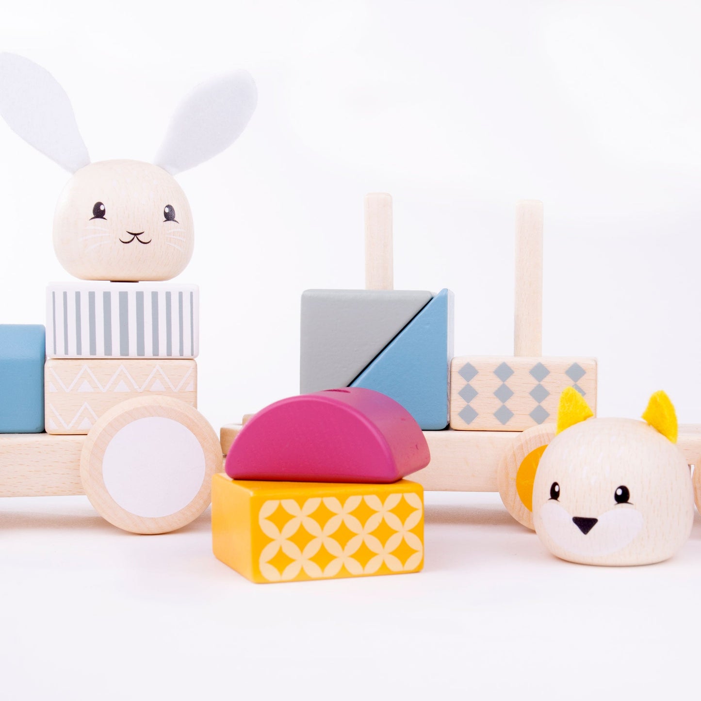 Bigjigs Wooden Activity Pull-Along Train