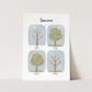 Kid of the Village Seasons Art Print - Blue