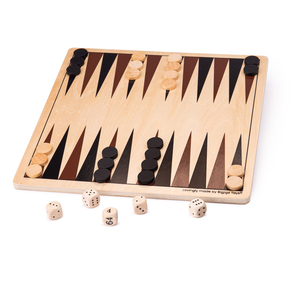 Bigjigs Wooden Backgammon Set