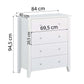 Hoppekids 'Christian' 4 Drawer Dresser/Changing Table - White