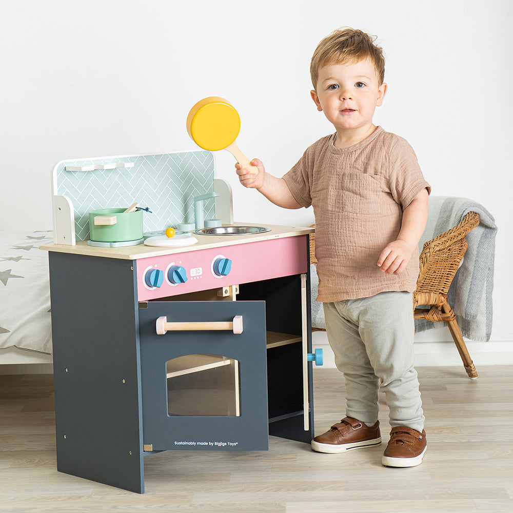 Bigjigs Wooden Simply Scandi Play Kitchen