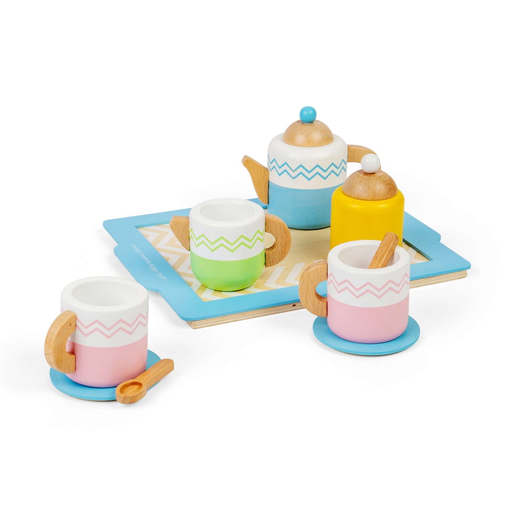 Bigjigs Wooden Toy Tea Tray Set