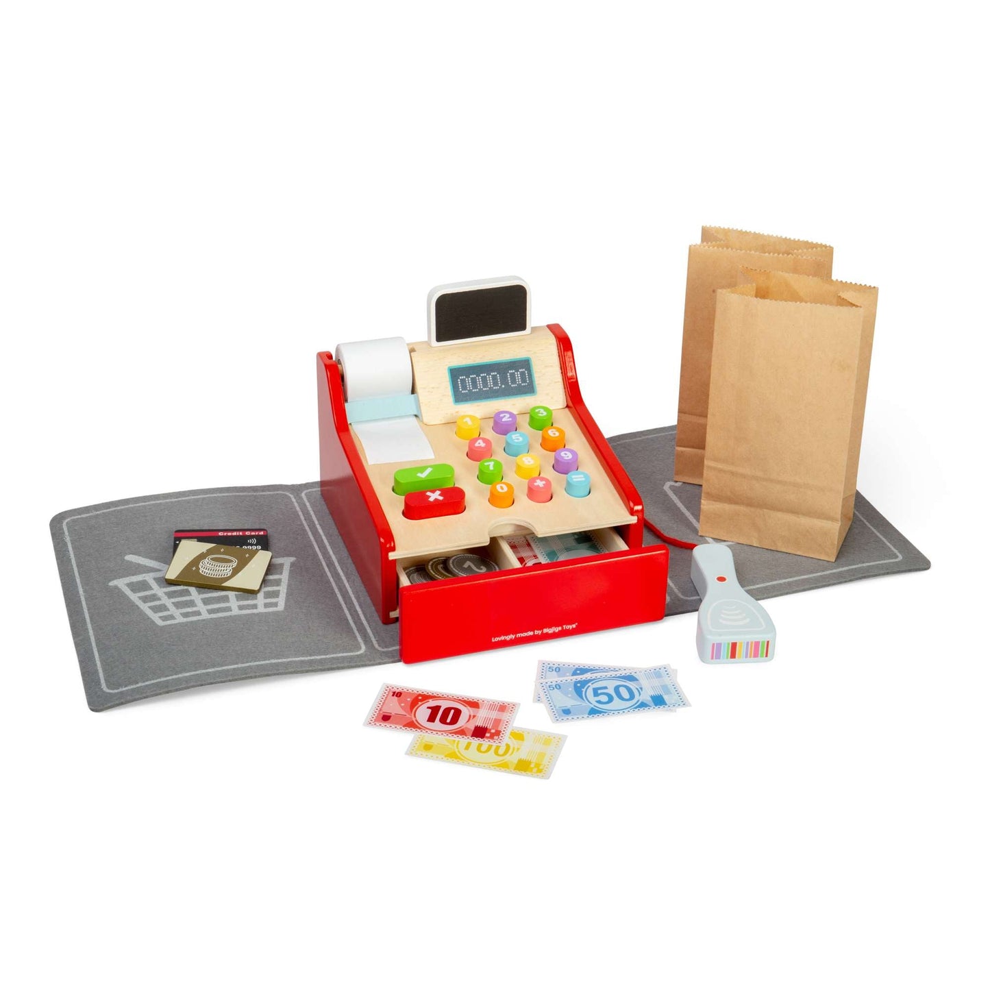 Bigjigs Wooden Cash Register Shop Till