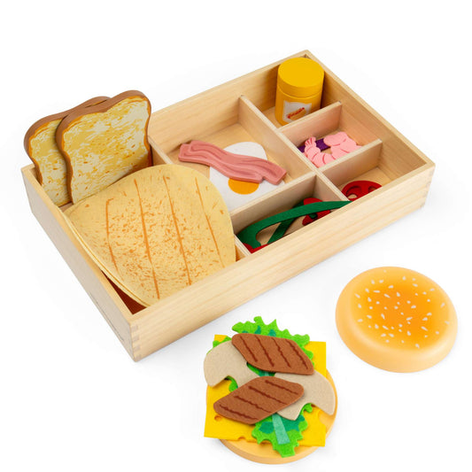 Bigjigs 30 Piece Wooden Toy Deli Set