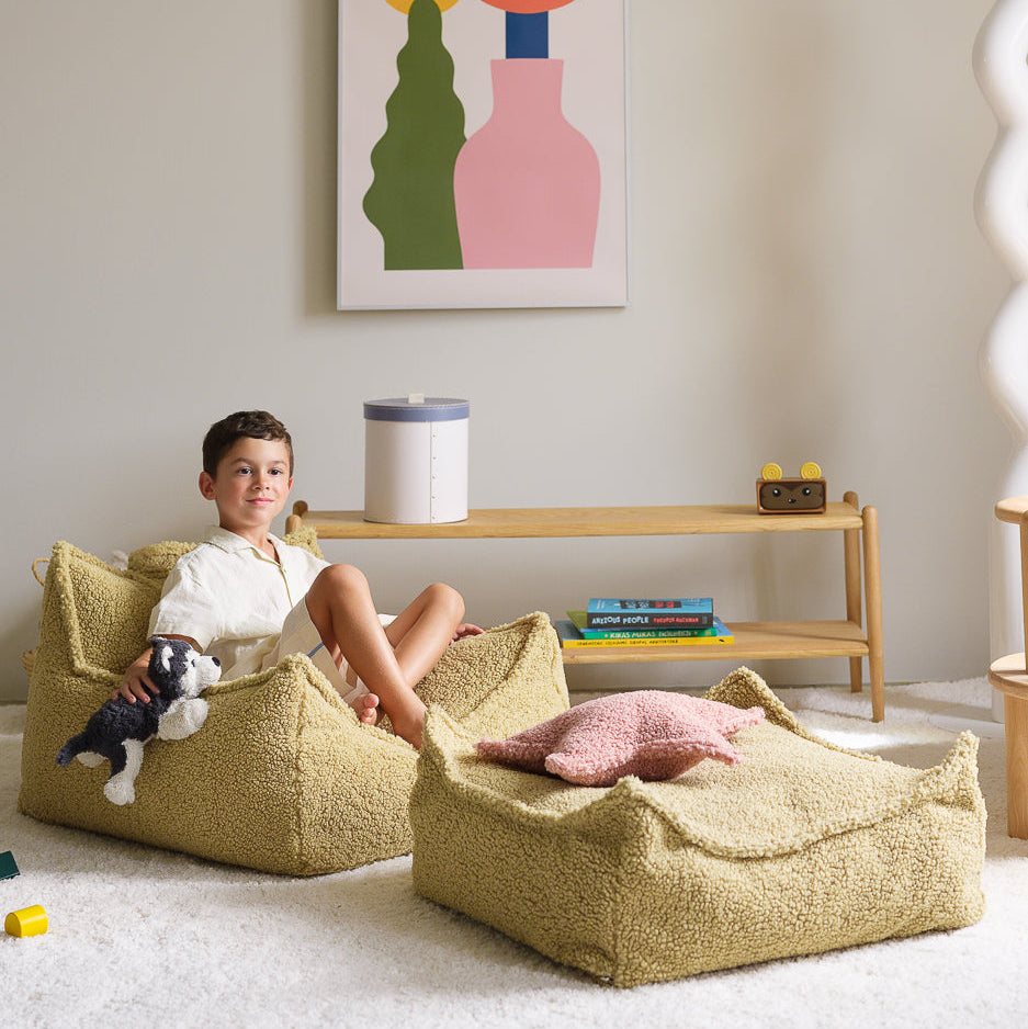 Wigiwama Beanbag Chair & Ottoman Set - Matcha