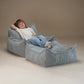 Wigiwama Beanbag Chair & Ottoman Set - Corduroy Peppermint