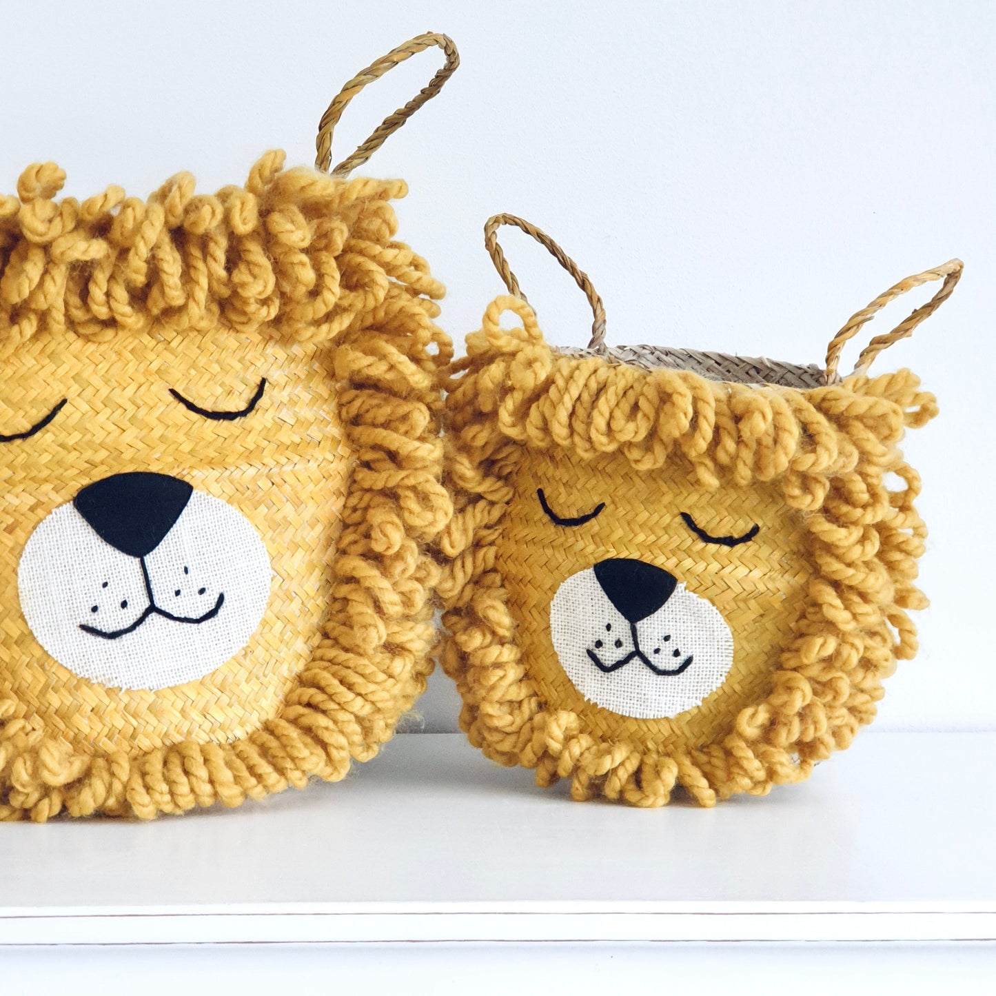 Bellybambino Yellow Lion Seagrass Basket - Small