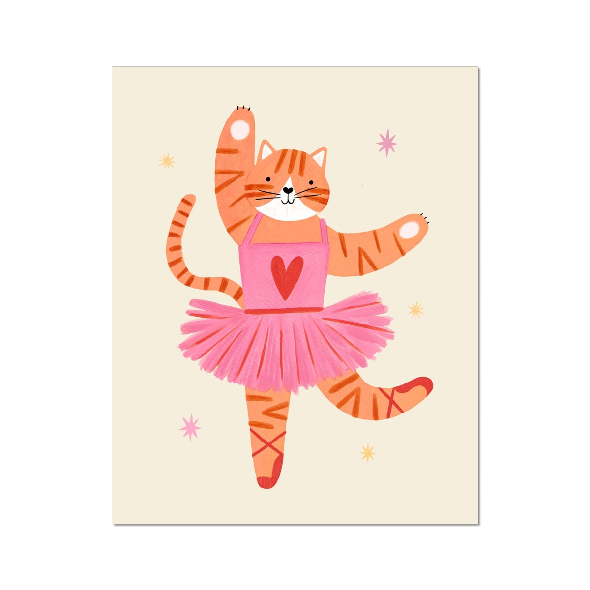 Kid of the Village Ballet Kitty Art Print