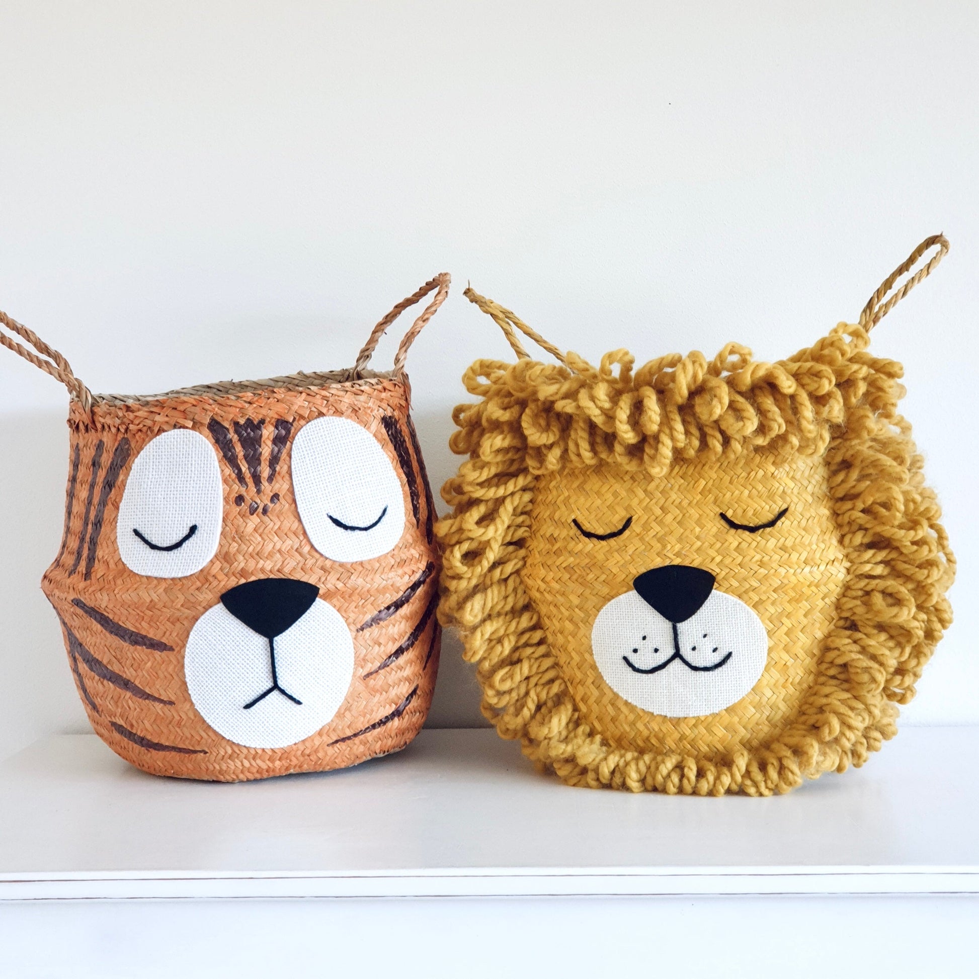 Bellybambino Tiger Seagrass Basket - Large