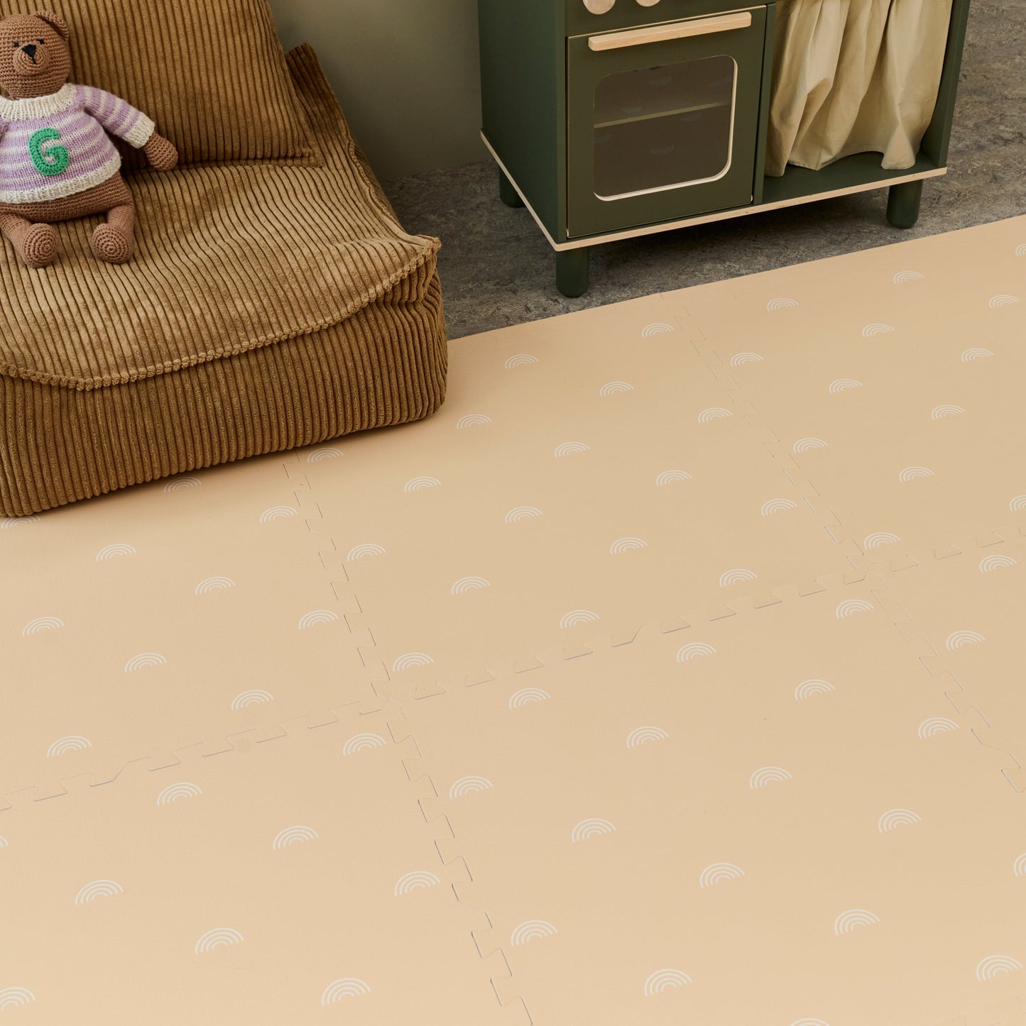 gus + beau Rainbow Foam Playmat Set - Beige