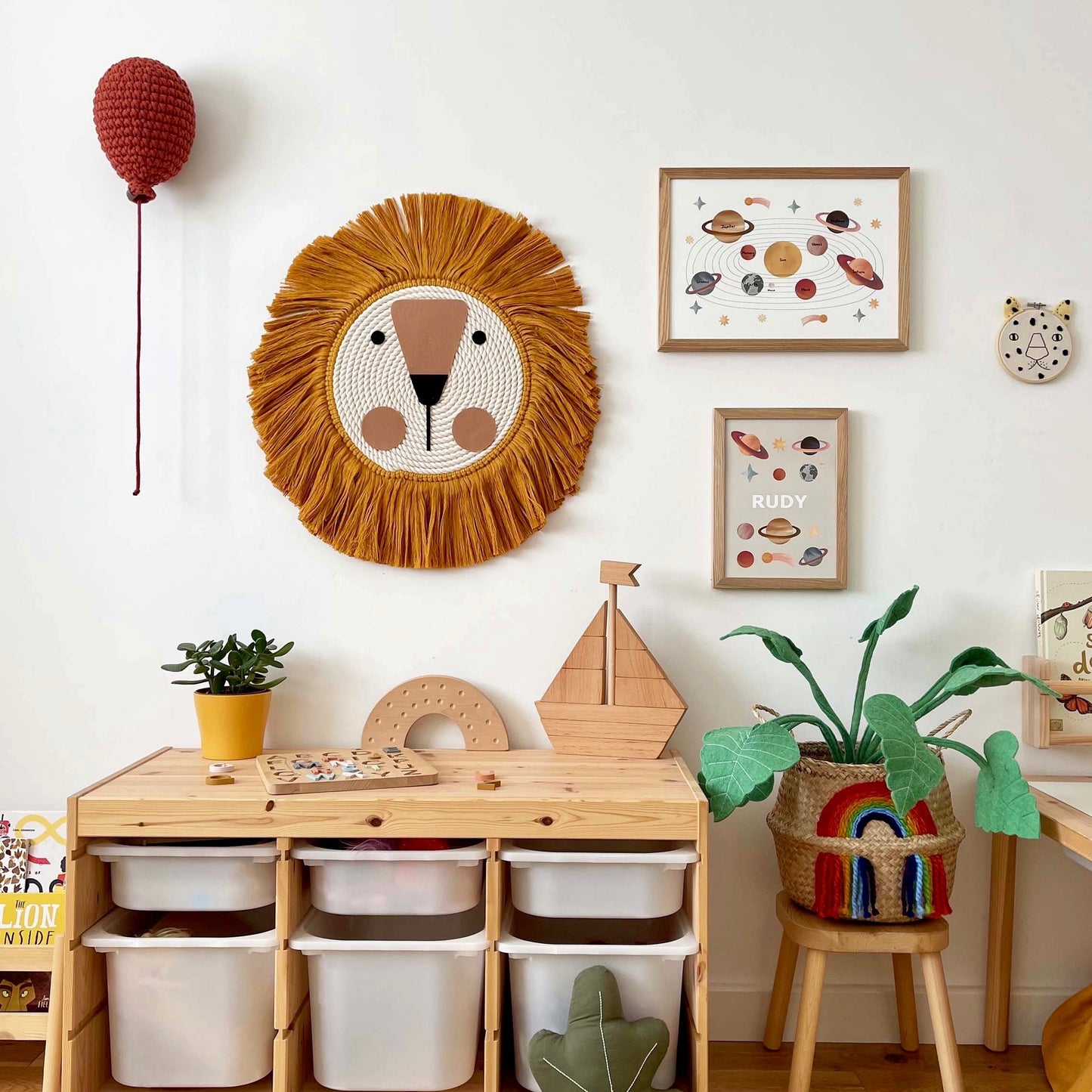 Kid of the Village Solar System Art Print - White