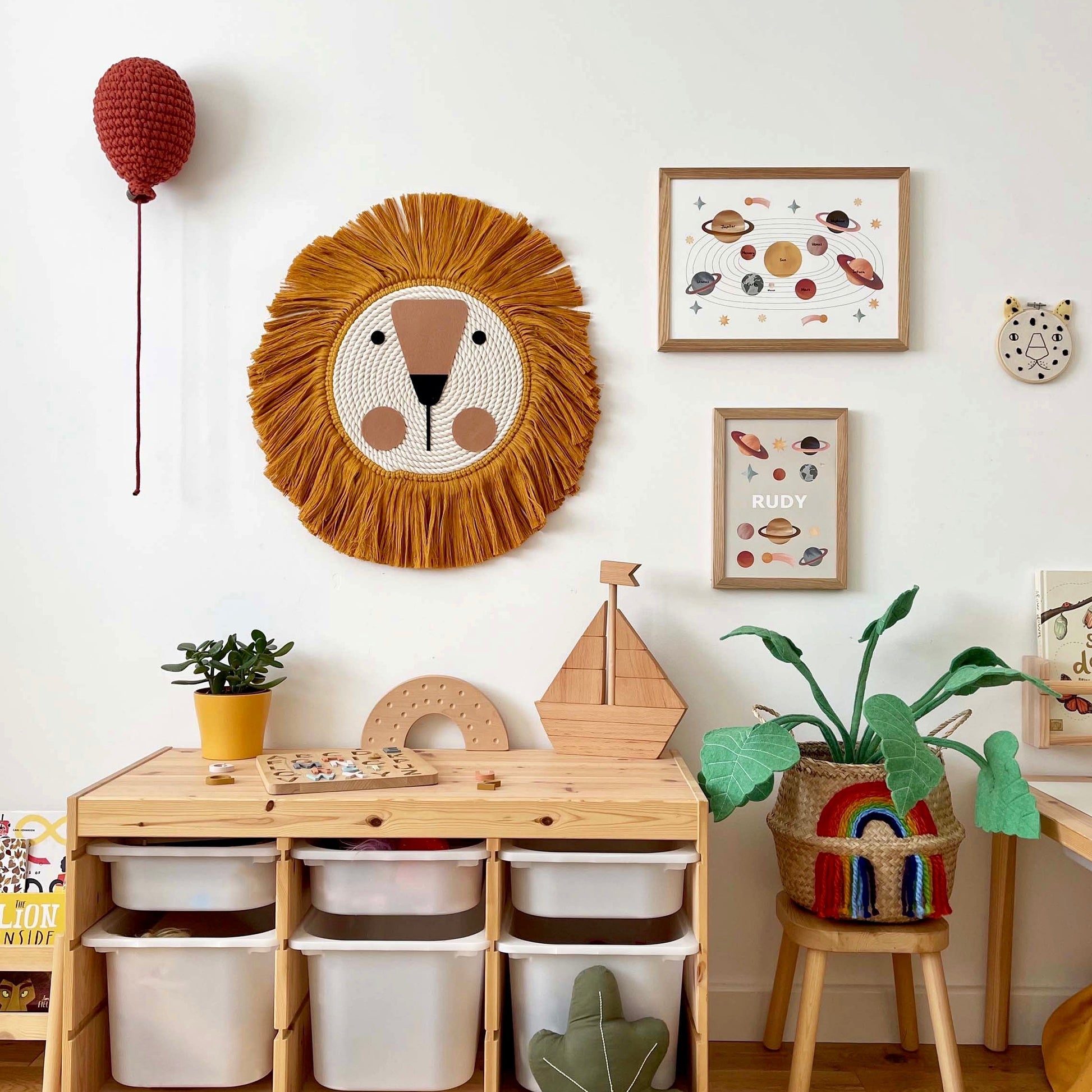 Kid of the Village Solar System Art Print - White