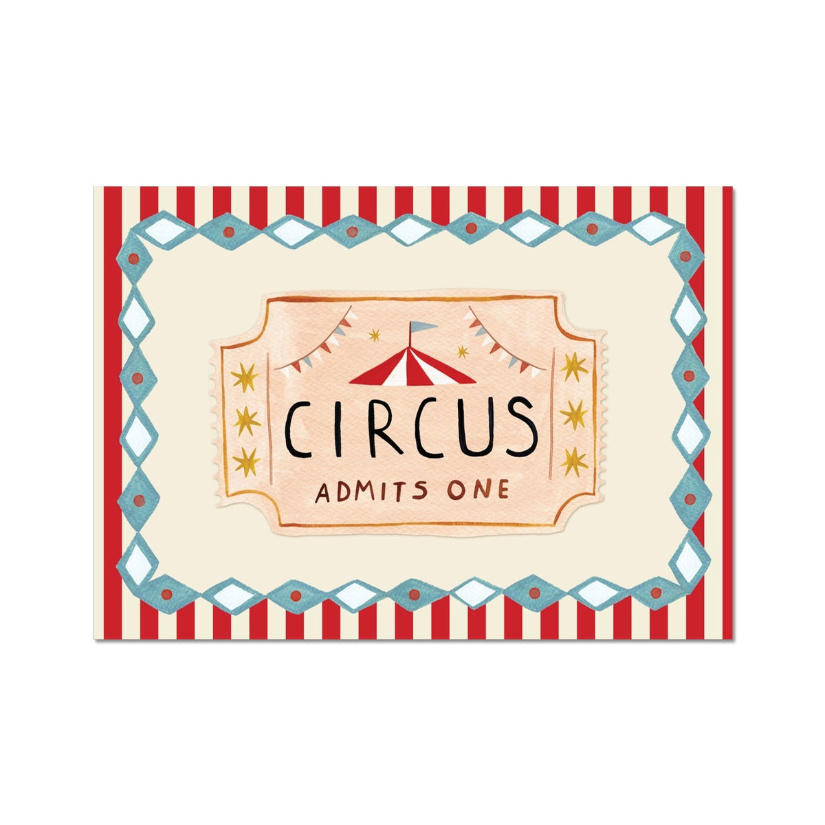 Kid of the Village Circus Ticket Art Print