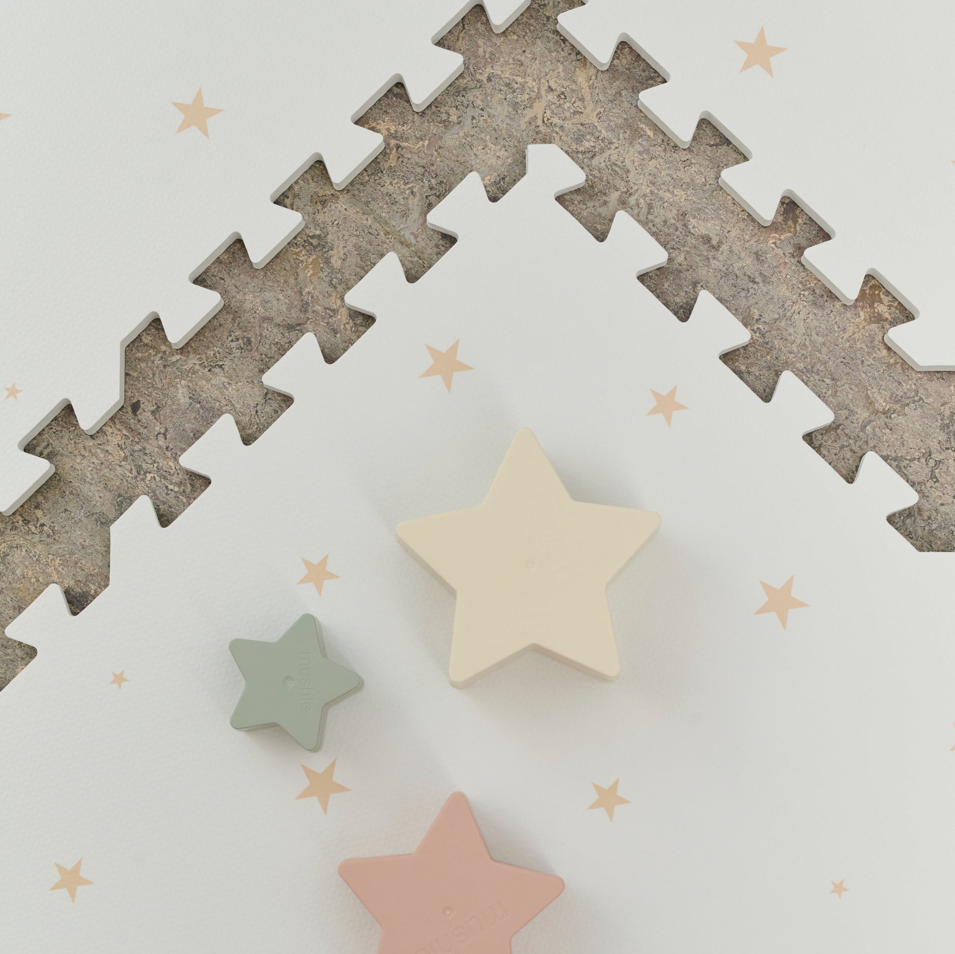 gus + beau Star Foam Playmat Set - Beige