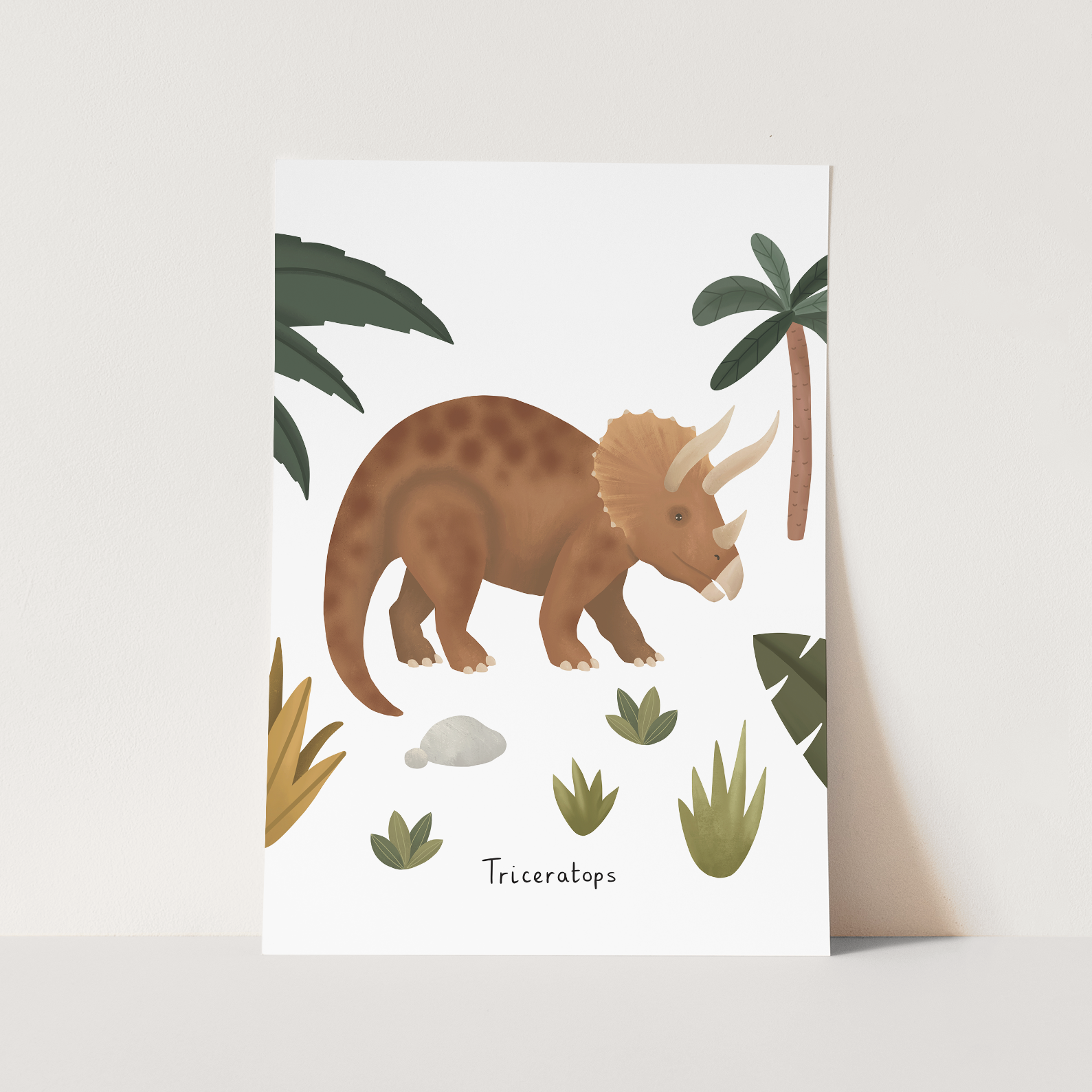 Kid of the Village Triceratops Art Print