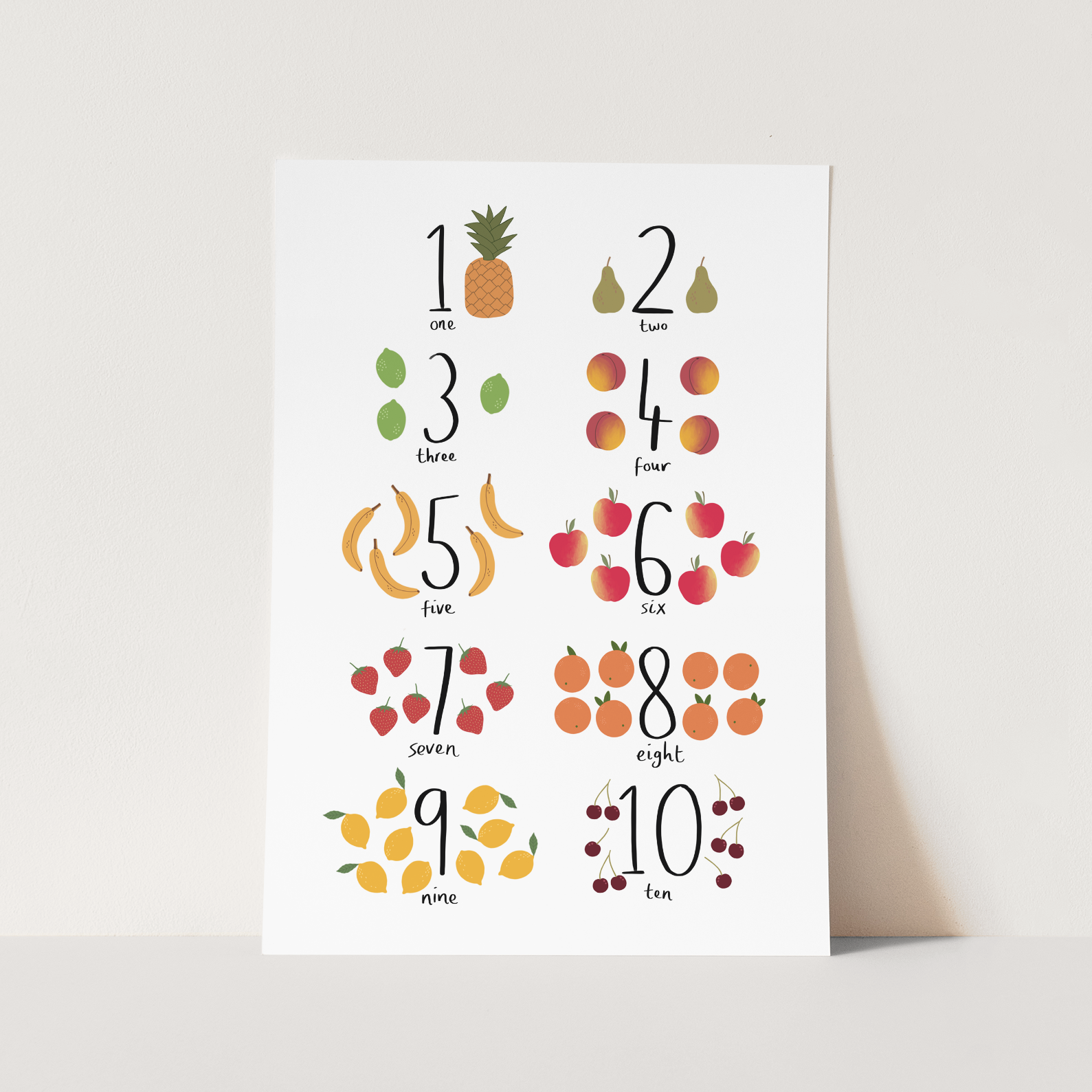 Kid of the Village Counting Fruit Art Print