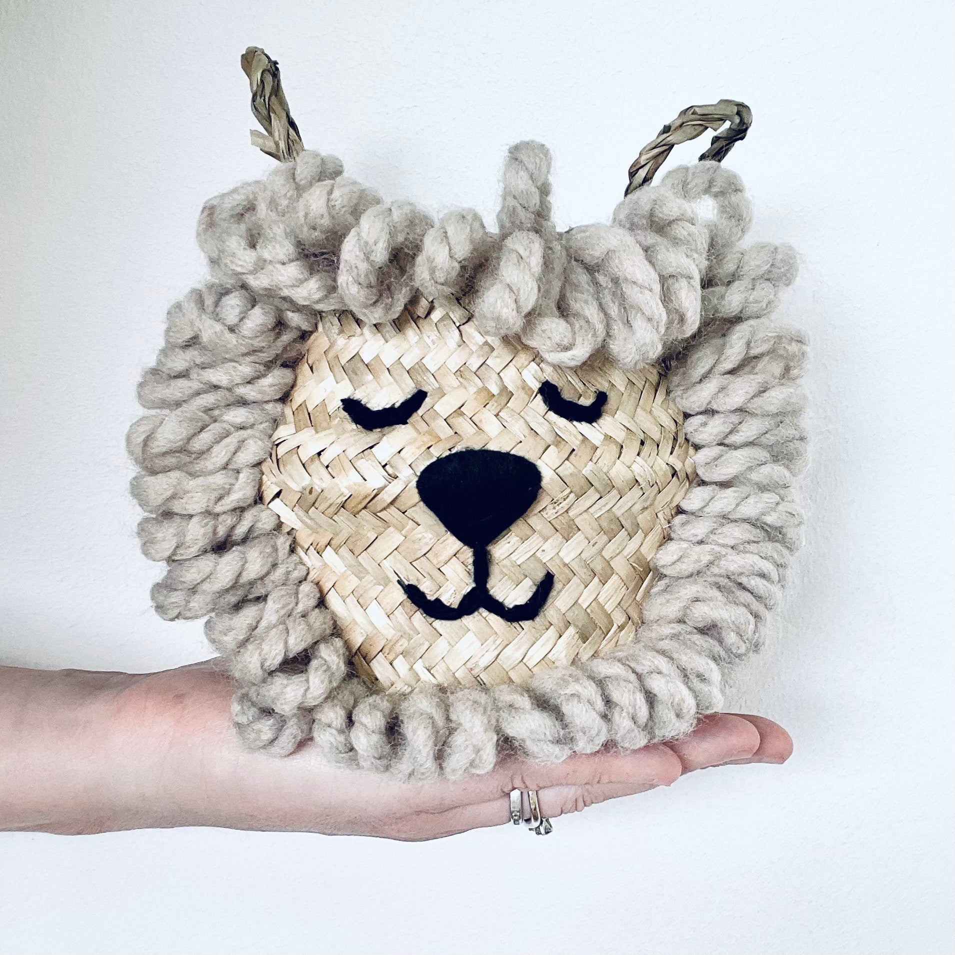 Bellybambino Natural Lion Seagrass Basket - Mini