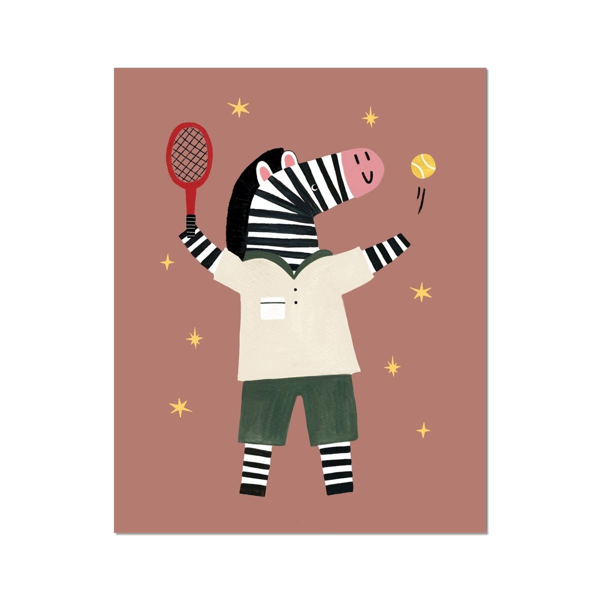 Kid of the Village Game, Set, Zebra Art Print