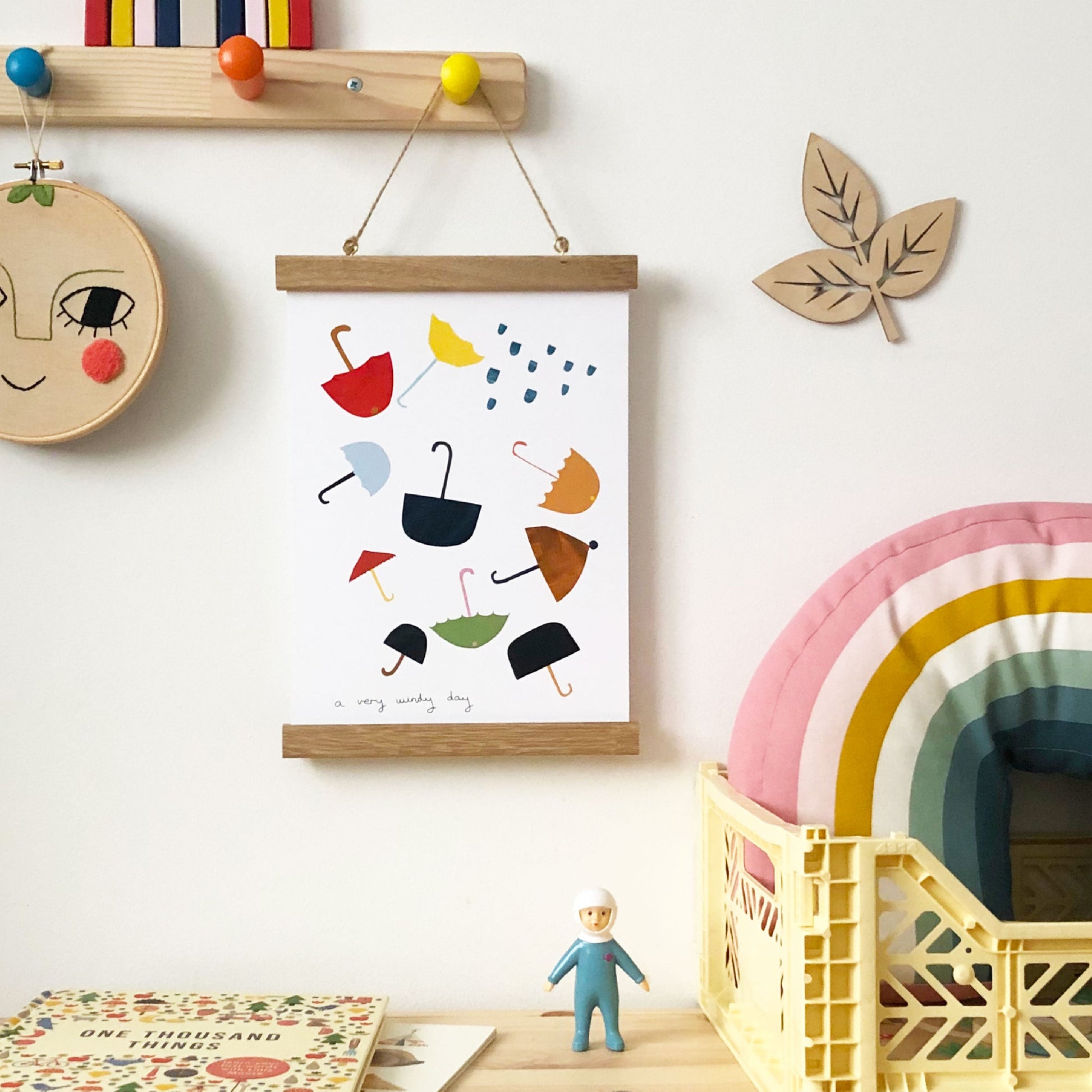 Kid of the Village A Very Windy Day Art Print