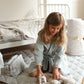 Avery Row Children's Towelling Robe - Quail