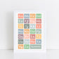 The Little Jones Handwriting Alphabet Print - Muted