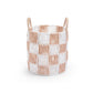 Avery Row Checkerboard Storage Basket - Small - Nude