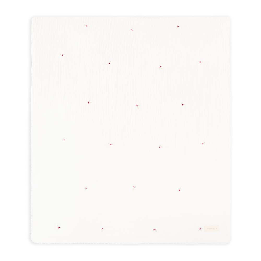 Avery Row Embroidered Muslin Blanket - Anemone
