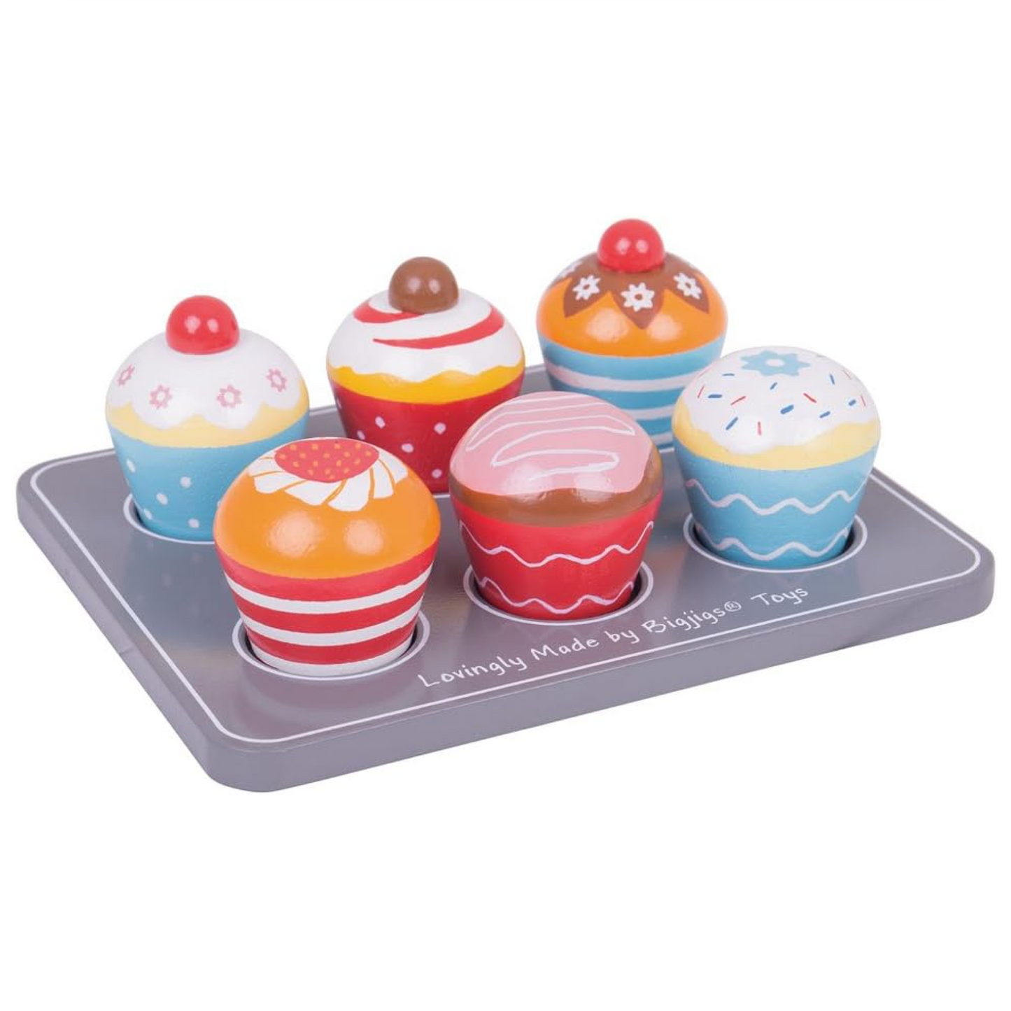 Bigjigs Wooden Toy Muffin Tray